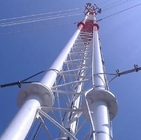 उपयोगिता सेवा के लिए तीन ट्यूब 138kv टेलीस्कोपिक एंटीना टॉवर