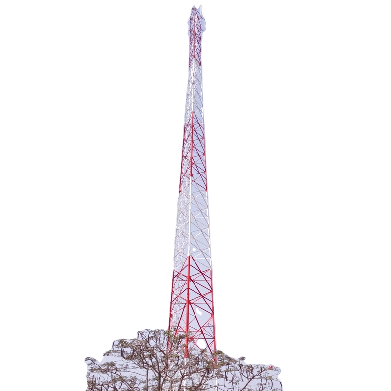 4 लेग्ड जस्ती एएसटीएम ए 123 एंगल स्टील टॉवर कम्युनिकेशन रेडियो वाईफाई जीएसएम