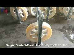 508 मिमी नायलॉन शेव्स ट्रांसमिसोइन लाइन कंडक्टर स्ट्रिंगिंग पुली ब्लॉक