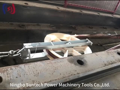 सिंगल शीव केबल खींचने वाली पोली केबल कंडक्टर को स्ट्रिंग करने के लिए हुक के साथ