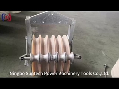 ग्राउंडिंग रोलर्स के साथ 508 मिमी ट्रांसमिशन लाइन कंडक्टर स्ट्रिंगिंग पुली ब्लॉक