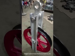 ट्रांसमिशन लाइन के लिए सिंगल नायलॉन व्हील कंडक्टर पुली स्ट्रिंगिंग ब्लॉक