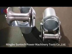 नायलॉन पहिया के साथ 90 मिमी लॉक करने योग्य बेलमाउथ प्रकार केबल रील रोलर