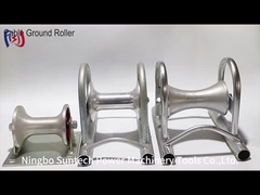 आईएसओ एल्यूमीनियम मिश्र धातु सीधी रेखा ग्राउंडिंग केबल स्पूल रोलर स्टील केबल रोलर