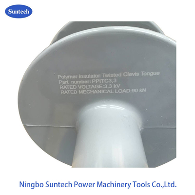 3.3KV 90KN ट्विस्ट क्लीविस टंग पॉलिमर लॉन्ग रॉड इंसुलेटर