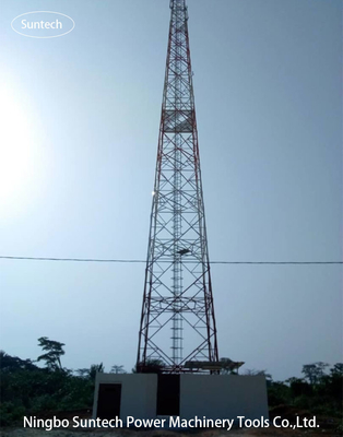 110KV एंटीना दूरसंचार टॉवर जस्ती कोणीय स्टील रडार संरचना