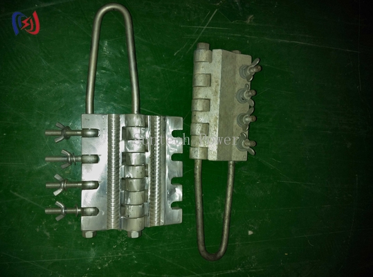 बोल्ट प्रकार विरोधी मोड़ स्टील रस्सी ग्रिपर स्ट्रिंगिंग कंडक्टर आओ साथ क्लैंप