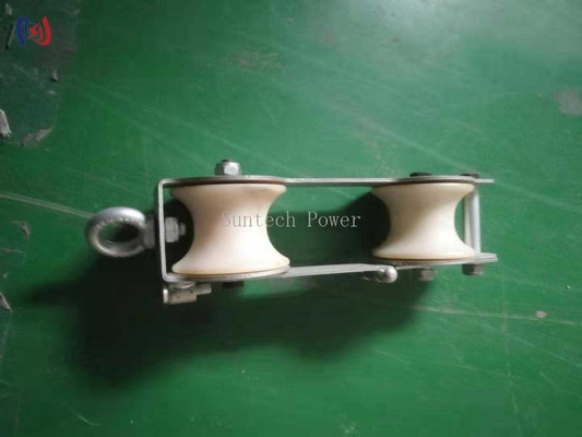 ओपीजीडब्ल्यू ऑपरेशन के साथ ओवरहेड ग्राउंडिंग वायर के आदान-प्रदान के लिए उपयुक्त लाइन बदलने के लिए डबल शीव ब्लॉक