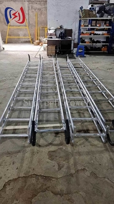 एल्यूमिनियम मिश्र धातु सीढ़ी 2.5-7M 150KG क्षमता औद्योगिक