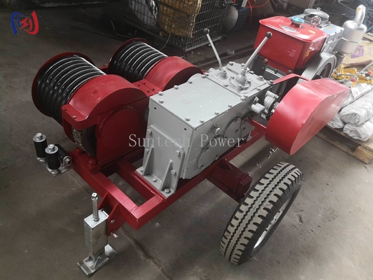 6.3-9KW पावर लाइन निर्माण के लिए डबल ड्रम विंच JJCS-50J