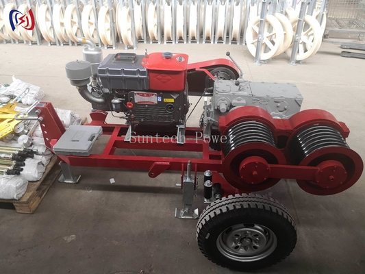 6.3-9KW पावर लाइन निर्माण के लिए डबल ड्रम विंच JJCS-50J