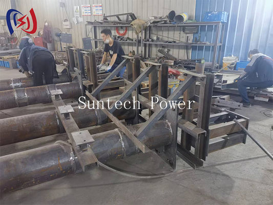 पावर लाइन सपोर्ट के लिए संगठित केबल प्रबंधन के साथ पेशेवर स्टील पाइप केबल ट्रे, मजबूत निर्माण और सुरक्षा आश्वासन