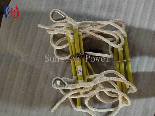 विद्युत सबस्टेशन रखरखाव के लिए नायलॉन रस्सी के साथ हल्के इन्सुलेटेड रस्सी सीढ़ी