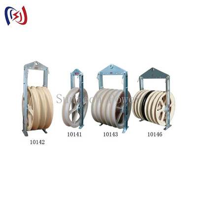 भारी ड्यूटी 822 सीरीज़ कंडक्टर स्ट्रिंगिंग ब्लॉक जिसमें R570 बेंड रेडियस और 760x120x480mm बाहरी आकार है