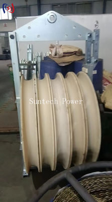 भारी शुल्क 1040 श्रृंखला कंडक्टर स्ट्रिंगिंग ब्लॉक जिसमें 5kn-150kn रेटेड लोड और एक वर्ष का जीवनकाल है