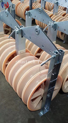 भारी शुल्क 1040 श्रृंखला कंडक्टर स्ट्रिंगिंग ब्लॉक जिसमें 5kn-150kn रेटेड लोड और एक वर्ष का जीवनकाल है