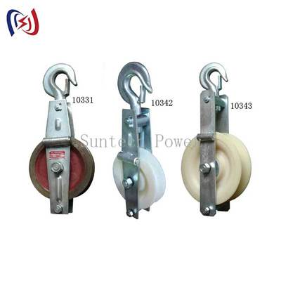 ग्रिड निर्माण के लिए 5kn-150kn रेट लोड और 660x560x100mm शीव आकार के साथ भारी शुल्क ग्राउंडिंग वायर स्ट्रिंगिंग ब्लॉक