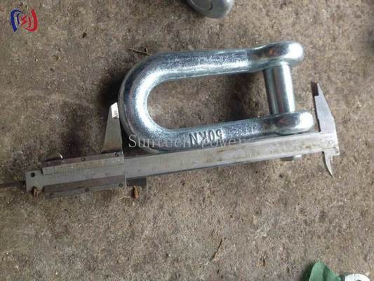 पावर लाइन निर्माण के लिए जाली उच्च शक्ति GXK शैकल, 100 मिमी शीव चौड़ाई और 8-23 मिमी OPGW व्यास के साथ