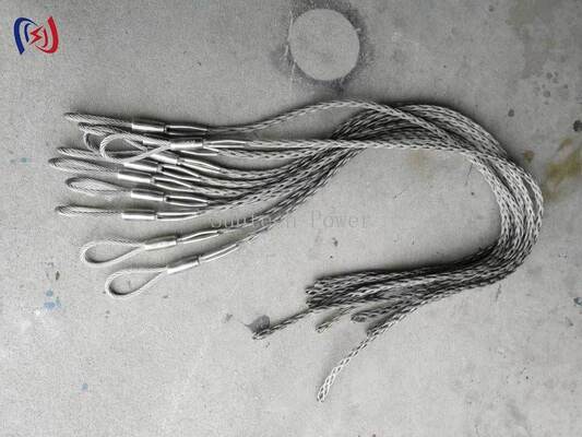 7-22 मिमी केबल व्यास, 10-25KN रेटेड लोड और सुरक्षित ट्रांसमिशन लाइन स्प्लिट्स के लिए संक्षारण प्रतिरोधी के साथ विश्वसनीय ओपीजीडब्ल्यू मेष सॉक जोड़