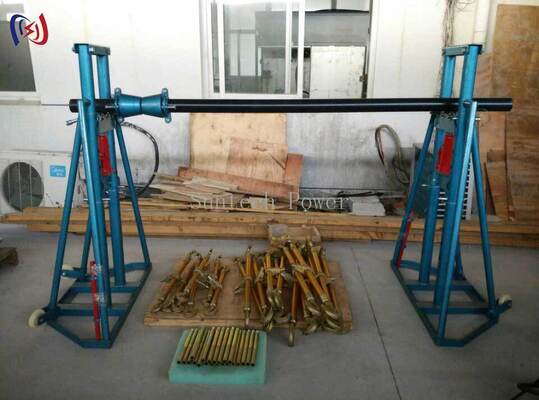 भारी ड्यूटी हाइड्रोलिक केबल रील स्टैंड 50KN नामित भार के साथ बड़े पावर केबलों के प्रयास के बिना उठाने के लिए