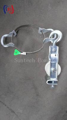 ओवरहेड लाइन इंस्टॉलेशन के लिए 5-20KN रेटेड लोड और हल्के 2.1-3.4KG के साथ बैठने और लटकने वाले प्रकार के दोहरे उपयोग स्ट्रिंगिंग ब्लॉक