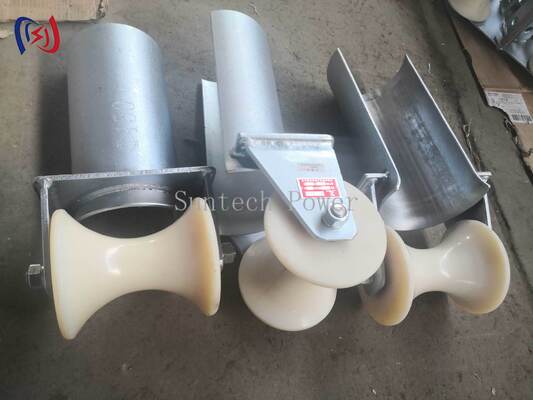 क्षरण प्रतिरोधी और कम घर्षण केबल खींचने के लिए 80-200 मिमी ट्यूब व्यास के साथ डी श्रृंखला केबल प्रवेश सुरक्षा रोलर