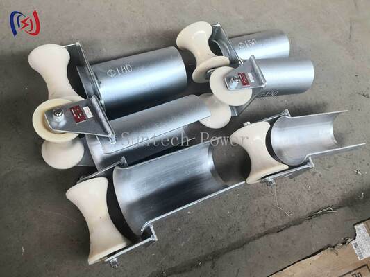 क्षरण प्रतिरोधी और कम घर्षण केबल खींचने के लिए 80-200 मिमी ट्यूब व्यास के साथ डी श्रृंखला केबल प्रवेश सुरक्षा रोलर