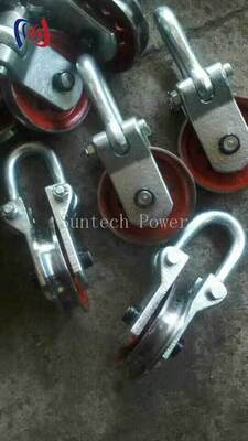 सुरक्षित ट्रांसमिशन टॉवर लिफ्टिंग के लिए 50-80KN रेटेड लोड और 160-190 मिमी शीव व्यास के साथ पेशेवर लिफ्टिंग पॉइंट ब्लॉक