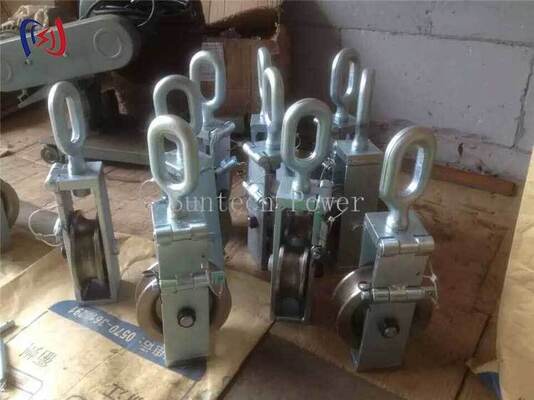 30-80KN रेटेड लोड और स्थायी मृत अंत समाप्ति के लिए 140-180 मिमी शीव व्यास के साथ मृत अंत पकड़ के लिए पेशेवर अंत ब्लॉक