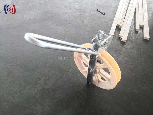 व्यावसायिक हेलीकॉप्टर स्ट्रिंगिंग ब्लॉक Φ508×75 शीव और एरियल कंडक्टर स्थापना के लिए 1-5 शीव के साथ