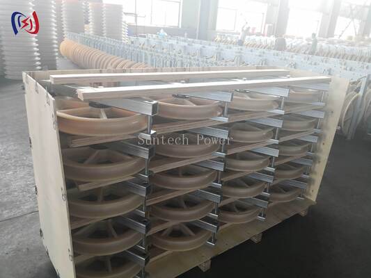 व्यावसायिक हेलीकॉप्टर स्ट्रिंगिंग ब्लॉक Φ508×75 शीव और एरियल कंडक्टर स्थापना के लिए 1-5 शीव के साथ