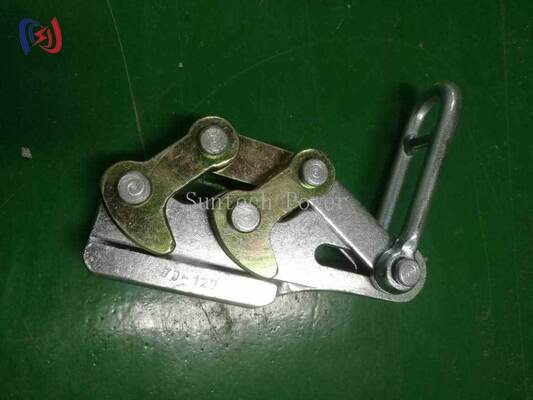 11-15 मिमी के तारों और संक्षारण प्रतिरोधी के लिए 10-30KN रेटेड लोड के साथ पेशेवर डबल कैम पृथ्वी तार ग्रिपर आओ साथ क्लैंप