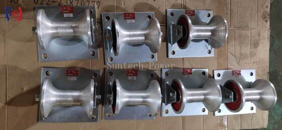 150-160 मिमी भूमिगत केबल स्थापना के लिए पेशेवर 5KN रेटेड लोड केबल ग्राउंड रोलर के साथ कास्टिंग एल्यूमीनियम वाहक