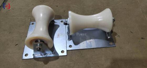 150-160 मिमी भूमिगत केबल स्थापना के लिए पेशेवर 5KN रेटेड लोड केबल ग्राउंड रोलर के साथ कास्टिंग एल्यूमीनियम वाहक