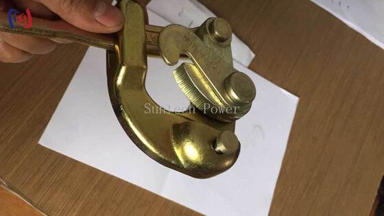 यूनिवर्सल वायर रोप ग्रिपर कम अलोंग क्लैंप 10-30KN रेटेड लोड के साथ 4-32mm वायर व्यास के लिए मिश्र धातु इस्पात से जाली