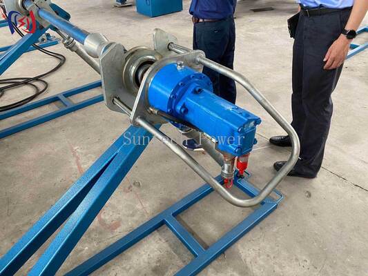 हाइड्रोलिक कंडक्टर रील स्टैंड 5000-7000 किलोग्राम अधिकतम रील वजन और 45rpm अधिकतम गति के साथ ओवरहेड लाइन स्ट्रिंगिंग के लिए