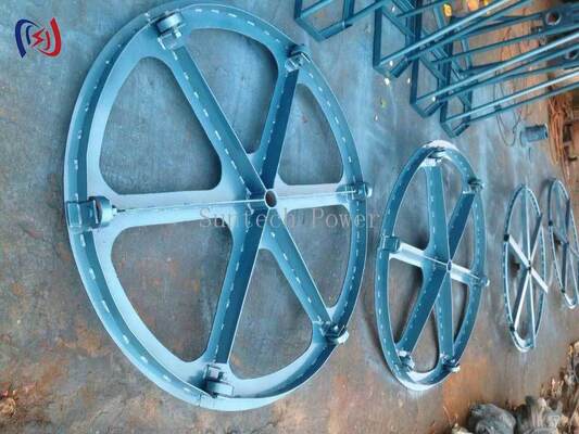 ऊर्ध्वाधर केबल रील स्टैंड 10-70KN 500-1500 मिमी कंडक्टर ड्रम स्टैंड स्थान की बचत