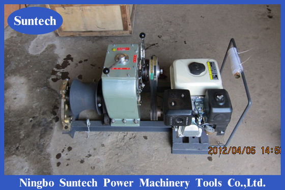 निर्माण कार्य के लिए 4 टन 6HP गैसोलीन इंजन संचालित केबल चरखी पुलर