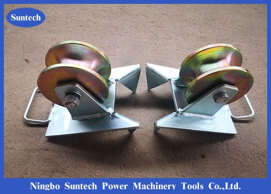 Pithead एल्यूमीनियम पहियों 80 मिमी केबल रोलर चरखी रक्षा केबल के लिए