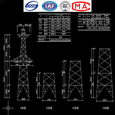 10kv 60kv 132kv 230kv 380kv 400kv हाई वोल्टेज इलेक्ट्रिकल टावर्स