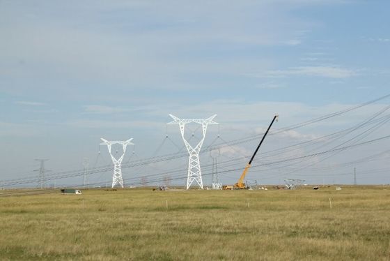निर्माण स्थल के लिए 35 66 110 220kv ट्रांसमिशन लाइन एंजेल स्टील टॉवर