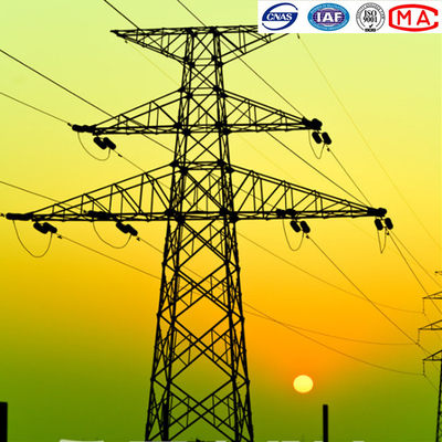 बहुभुज शंक्वाकार 220kv रिवर क्रॉसिंग जाली स्टील टॉवर
