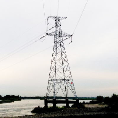 132kv ट्रांसमिशन लाइन जस्ती स्टील जाली टॉवर