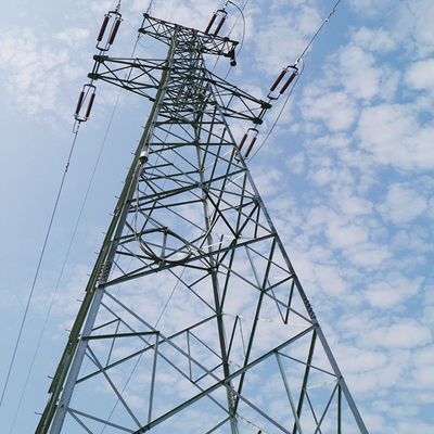 132kv ट्रांसमिशन लाइन जस्ती स्टील जाली टॉवर