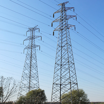 ट्यूबलर हॉट डिप जस्ती 330kv एंजेल स्टील जाली टॉवर