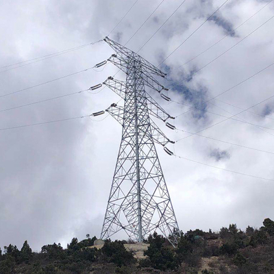 110kV 132kV कोणीय स्टील जाली ओवरहेड लाइन टॉवर
