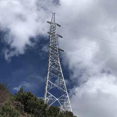 110 132kV 4 लेग्ड एंगुलर स्टील लैटिस ट्रांसमिशन टॉवर