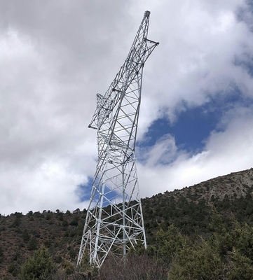 110 132kV 4 लेग्ड एंगुलर स्टील लैटिस ट्रांसमिशन टॉवर