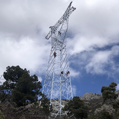 हॉट डिप जस्ती एंगल आयरन 10 - 500kV ओवरहेड ट्रांसमिशन लाइन टॉवर
