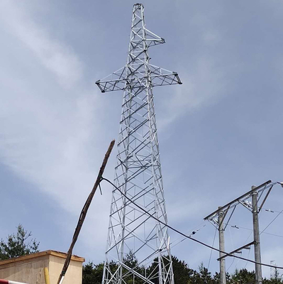 110kV 132kV 4 लेग्ड एंगुलर स्टील सेलुलर ट्रांसमिशन टॉवर